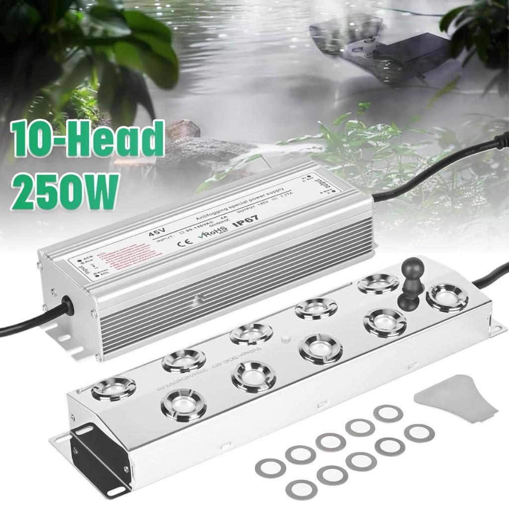 250W10 Fogger for Air Humidifier Hydroponics Nebulizer 304 Steel Atomizer Plate DC 48V Head Ultrasonic Mist Maker