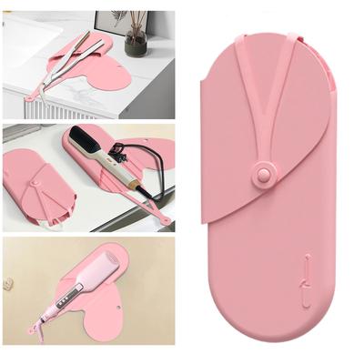 Silicone Heat Resistant Travel Mat Pouch for Hair Straightener Crimping Iron Hair Curling Iron Hair Curling Wand