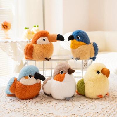Sparrow Plush Toy - Little Bird Companion Cloth Doll for Desk