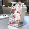 Rote Kirschen mit Schleifen Muster Handyhülle für IPhone 17 15 16 14 13 12 11 Pro Max Plus 12 13 Mini TPU Schutzhülle