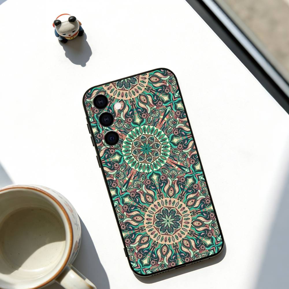 

Vintage Pattern Phone Case Soft black For Samsung Galaxy A73,A72,A71,A70,A53,A52,A51 Samsung a71 5g