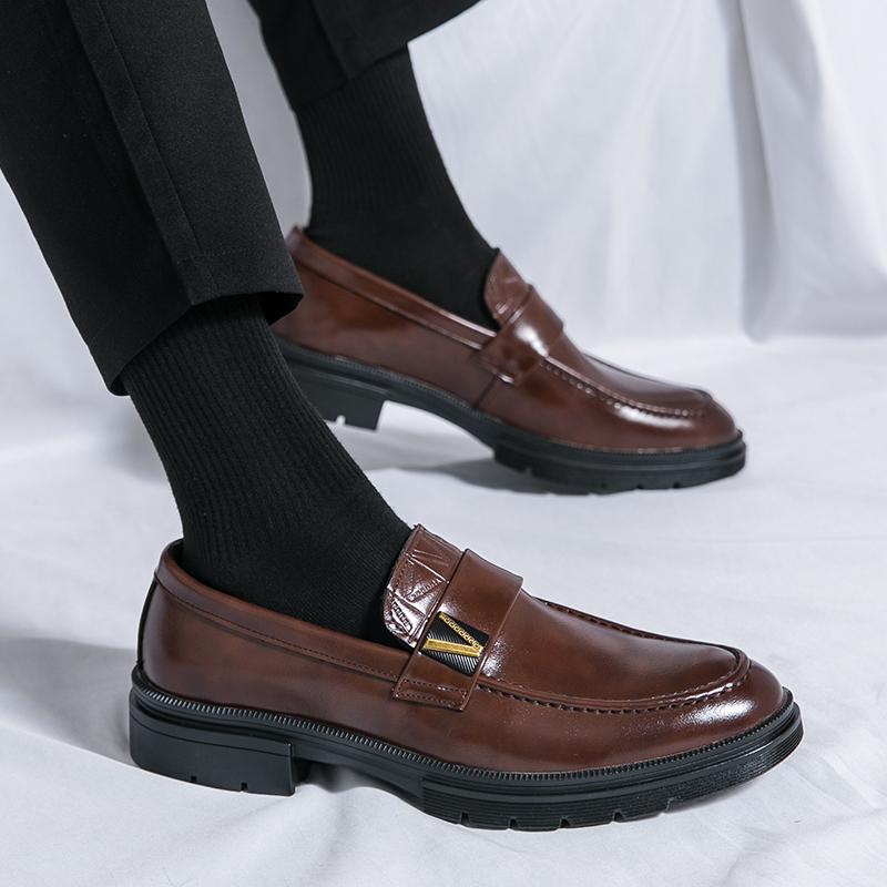 Nappe Frange Formale Pelle Nera Scarpe con Plateau da Lavoro per Uomo Stile Britannico Scarpe Brogue Uomo Scarpe da Cerimonia da Uomo