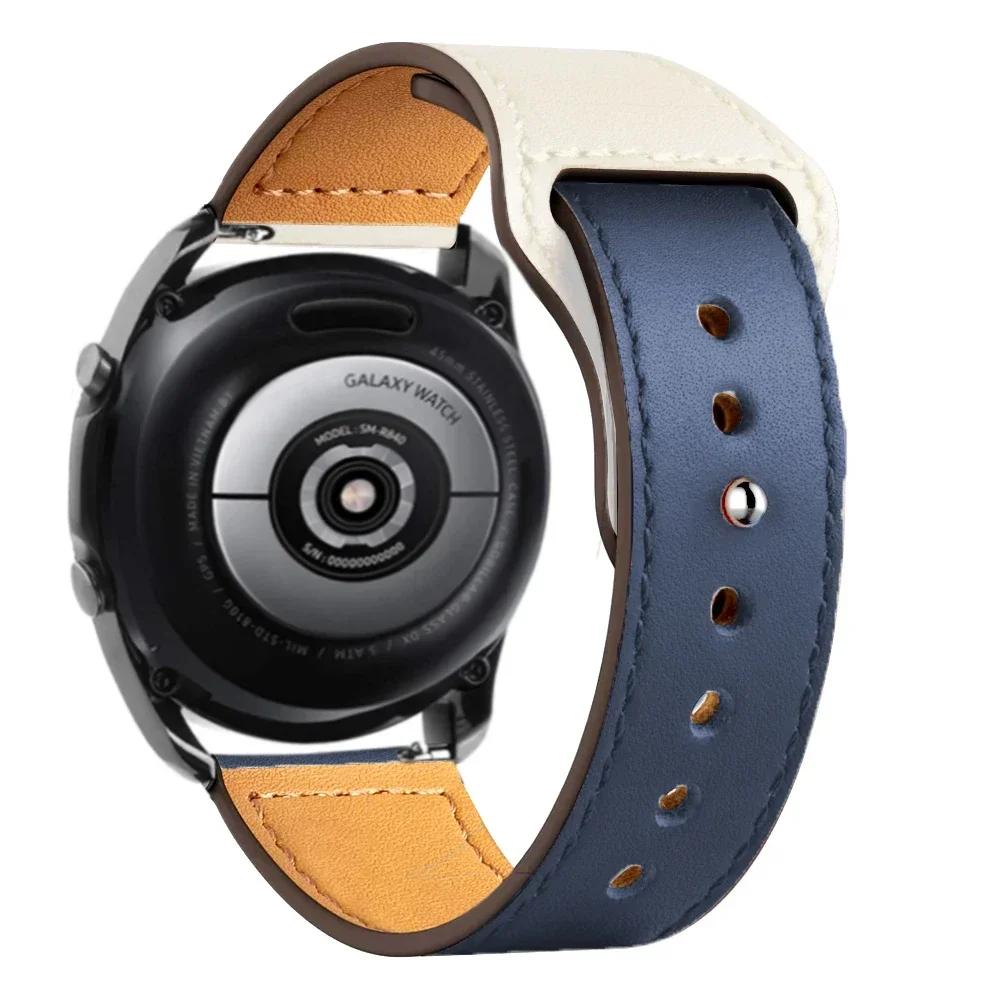 Lederarmband Für Samsung Galaxy Watch 7/6/5/pro/4/Classic/Active 2 20mm 22mm Armband Amazfit GTS/GTR 4/3/2 mini bip-lite Band