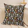 Horror Skull Print Cushion Cover Silky Short Plush DoubleSided Printed Pillow Case for Sofa All Seasons Home Decor Gift