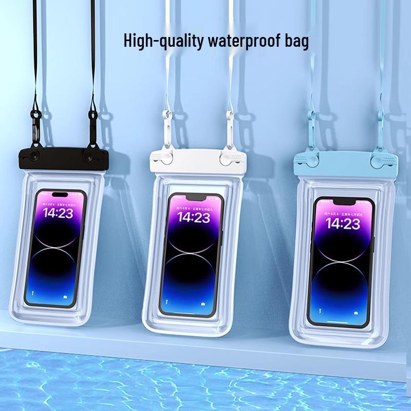 Waterproof Phone Pouch with Touch Screen & Neck Strap for Swimming, Rafting, and Rain - Take Pictures Underwater