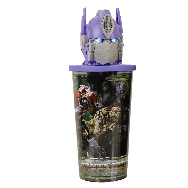 Transformers Bumblebee & Optimus Prime Cartoon Cup with Straw, 625ml 625ml