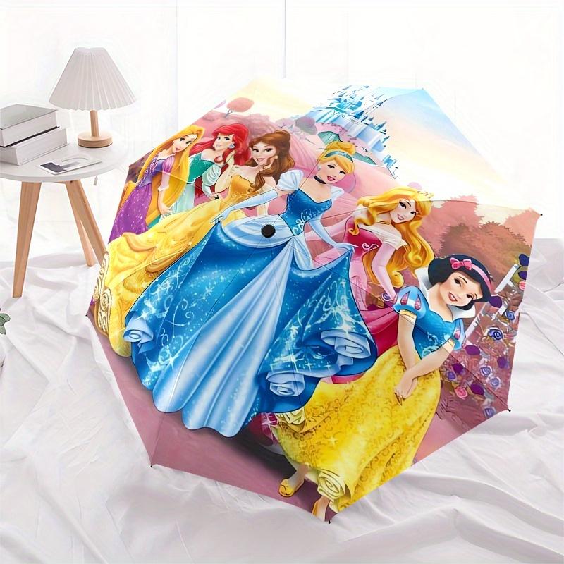 

Disney Princesses,Castle,Fantasy Manual Opening and Closing Umbrella, 8-Rib Reinforced Folding Design, Lightweight