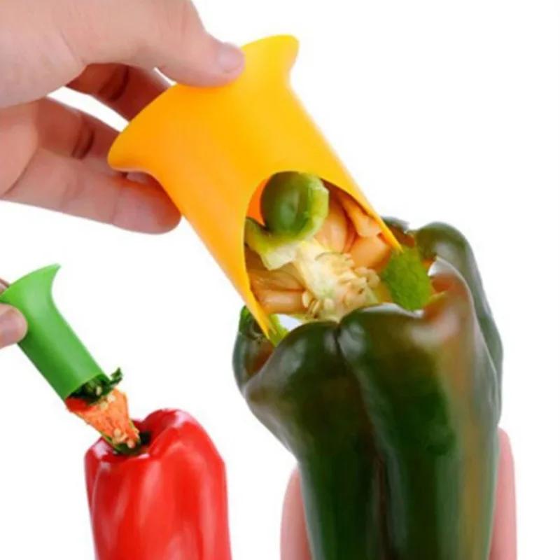 Pepper Corer Odstraňovač semen chilli Jalapeno Peppers Okurka Rajčata Deseeder Twist Seed Seed Bell Separátor jader Kuchyňský nástroj