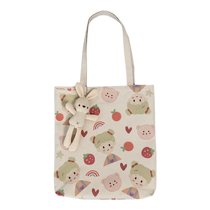 IELGY canvas bag female class Japanese ins Korean style niche zipper handbag
