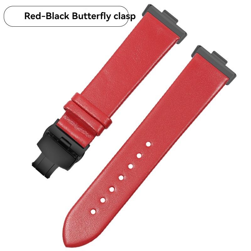For Huawe Watch Fit3 Fit4 Leather Strap Sports Fit 3 Smart Watch Fit 4 Pro Wristband Ultra-thin Plain Cowhide Watch Chain
