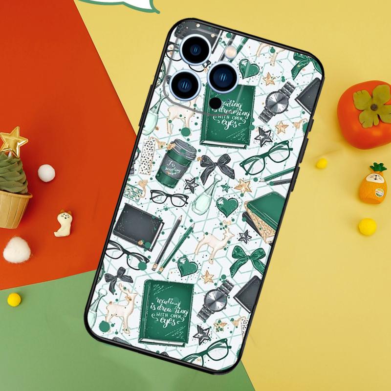 Books And Coffee Phone Case For iPhone 17 Pro Max 16 15 14 12 11 13 Pro Max Plus 12 13 Mini 16e 17 Air Cover