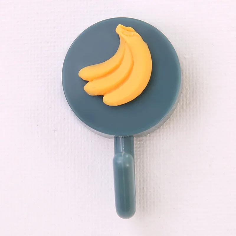 

Cartoon Fruit Animals Self Adhesive Wall Hook Bathroom Kitchen accessories Single Hook Towel Hat Key Bag Hanger decor Storage