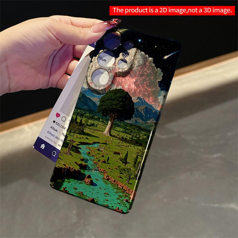 2DFlat Samsung Phone Case Cosmic Tree In Starlit Valley Applicable To Galaxy S22 S23 S24 S25ULTRA S26 A12 A13 A14 A15 A16