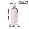 3pcs Gold/Silver Color PVD Metal Charms White Shell Stainless Steel Pendants For Jewelry Making Supplies Rhinestone DIY Pendant