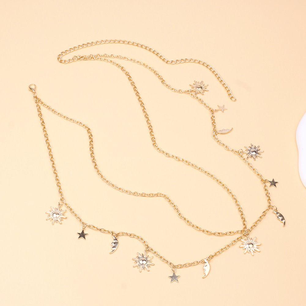 Vintage Punk Waist Chain Retro Alloy Waistband Fashion Dress Cummerbands  For Women