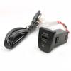 Car Charger TYPE-C PD QC3.0 USB Dual Socket Phone Charger Interface Adapter For Toyota RAV4 Rav4 XA50 2019 2020