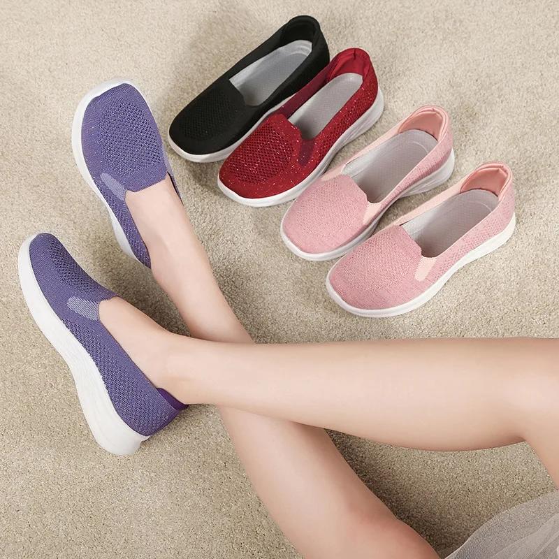Fashion New 2025 Women's Soft Soled Flat Bottom Walking Shoes Sports and Casual Single Shoes Breathable Women's Shoes Free Shipping