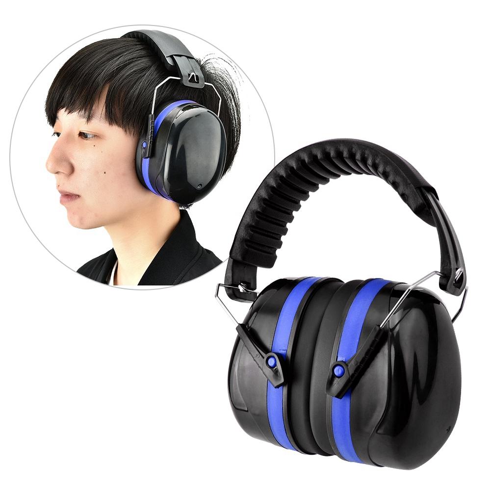 Soundproof Earmuffs Sports Sleep Study Antinoise Hearing Protection Earmuff(Blue)