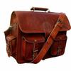 Laptop Briefcase Bag Soft Leather Vintage Messenger Shoulder Men Satchel