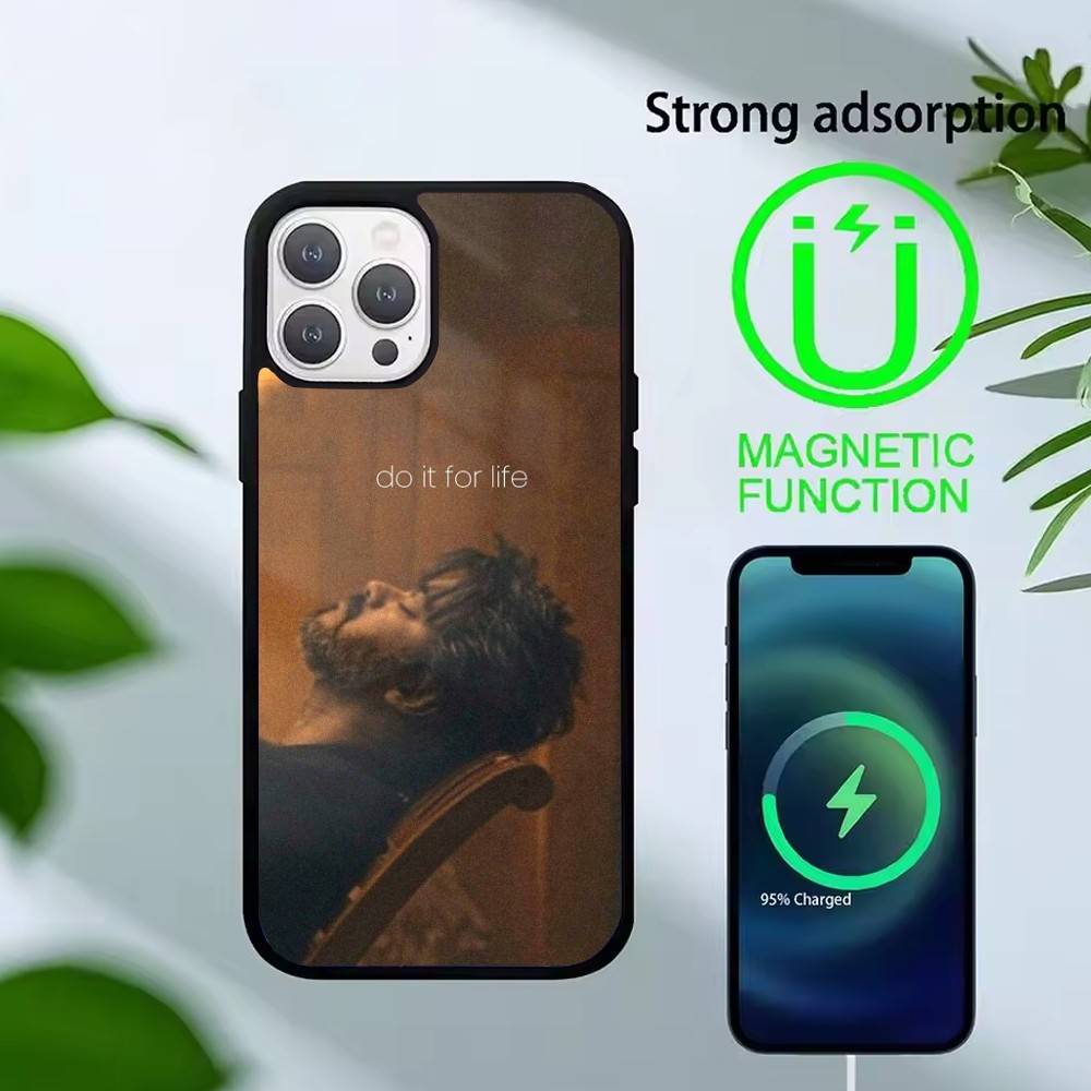 

W-ThalaPathy V-Vijay Actor Phone Case For iPhone 14,16,15,13,17,12,Plus,Pro,Max Magnetic For Magsafe Frosted Cover iPhone13PROMAX