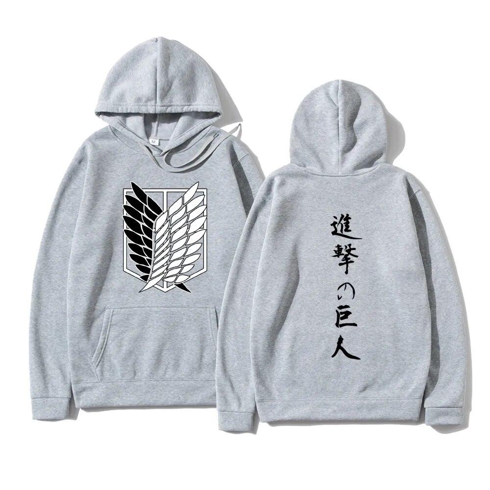 Attack on Titan Hanorace de modă unisex Hanorace cu glugă cu glugă unisex Anime japonez Pulovere Topuri Shingeki No Kyojin Haine cu glugă unisex