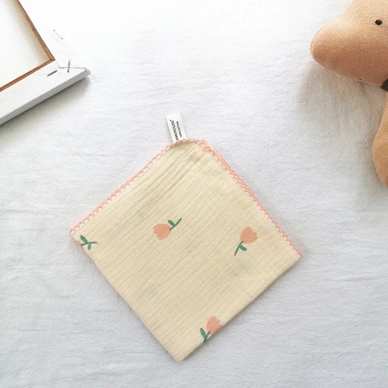 Cotton Baby Face Towel Newborn Baby Items 4 Layer Muslin Baby Bibs Handkerchief Soft Saliva Towel Triangle Feeding Burp Cloths