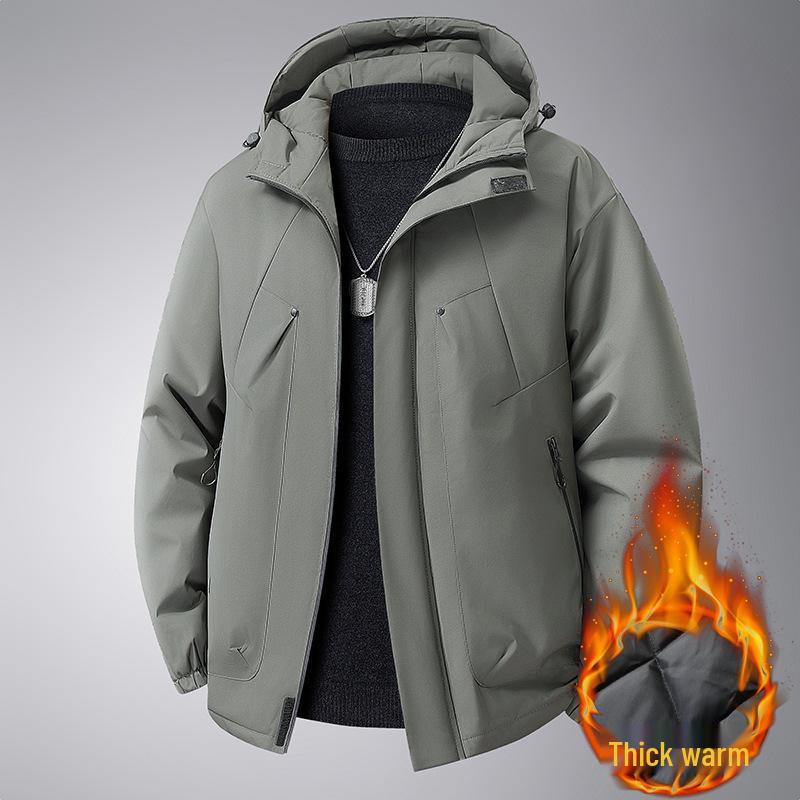 

Fat Brother 2026 Winter Men s Plus-Size Hooded Sports Casual Jacket 8XL зелений