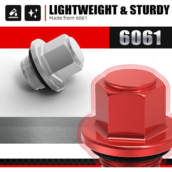 NICECNC Red Cylinder Cover FCR Carburetor Bolt Plug Cap & O-Ring Compatible with Honda CRF150R CRF250R CRF450R Compatible with Suzuki RMZ250