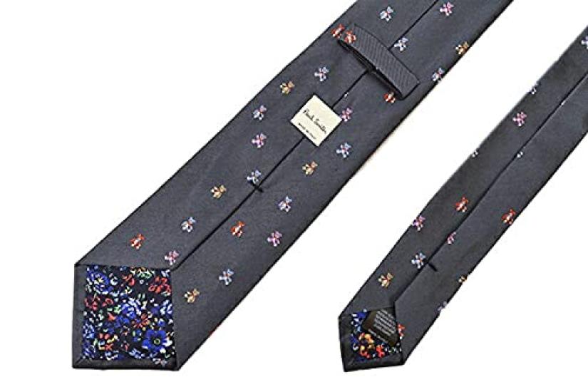 Paul Smith Teddy Bear Silk Tie 8cm eps21w003 GRAY Men's (Size Wide) GLU1-70