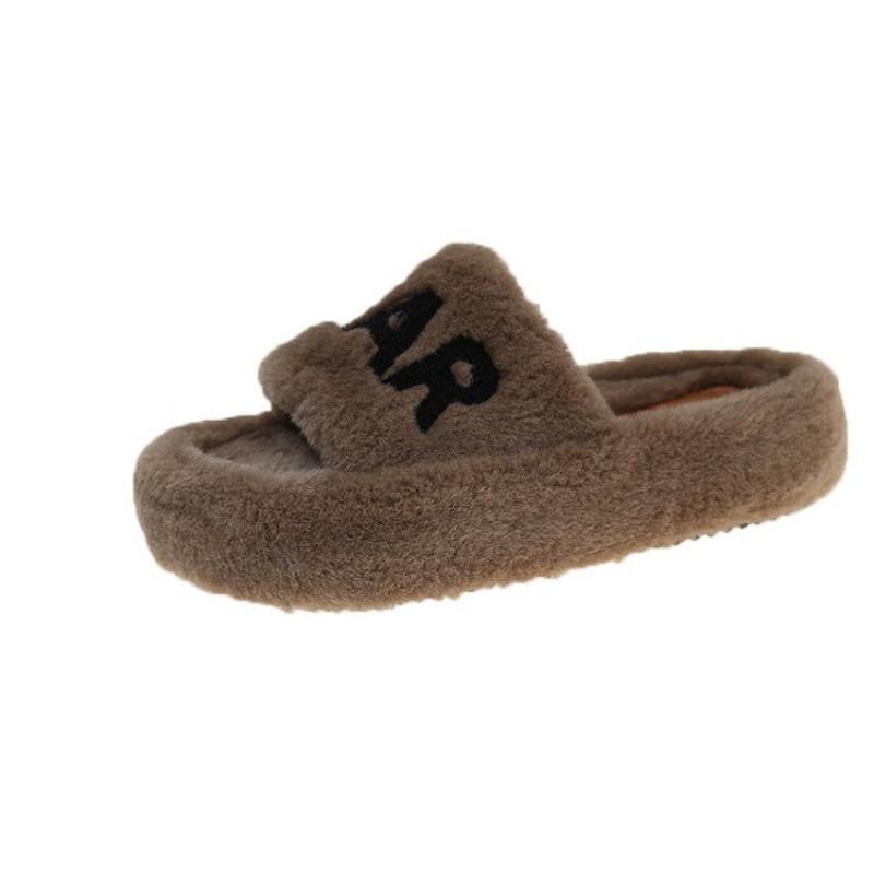 

Носите одни педальные вышитые шерстяные тапочки осень новая женская обувь ретро мода шерстяная обувь 41 хаки