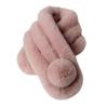 Faux Rabbit Fur Plush Cross Scarf Thicken Double-sided Neck Cover Shawl  Women Girls