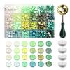 Wax Seal Beads with Candle Kit, Melting Spoon And Candles Set, Tool Stamp for DIY Crafting Wedding Invitations Decorative Sealing