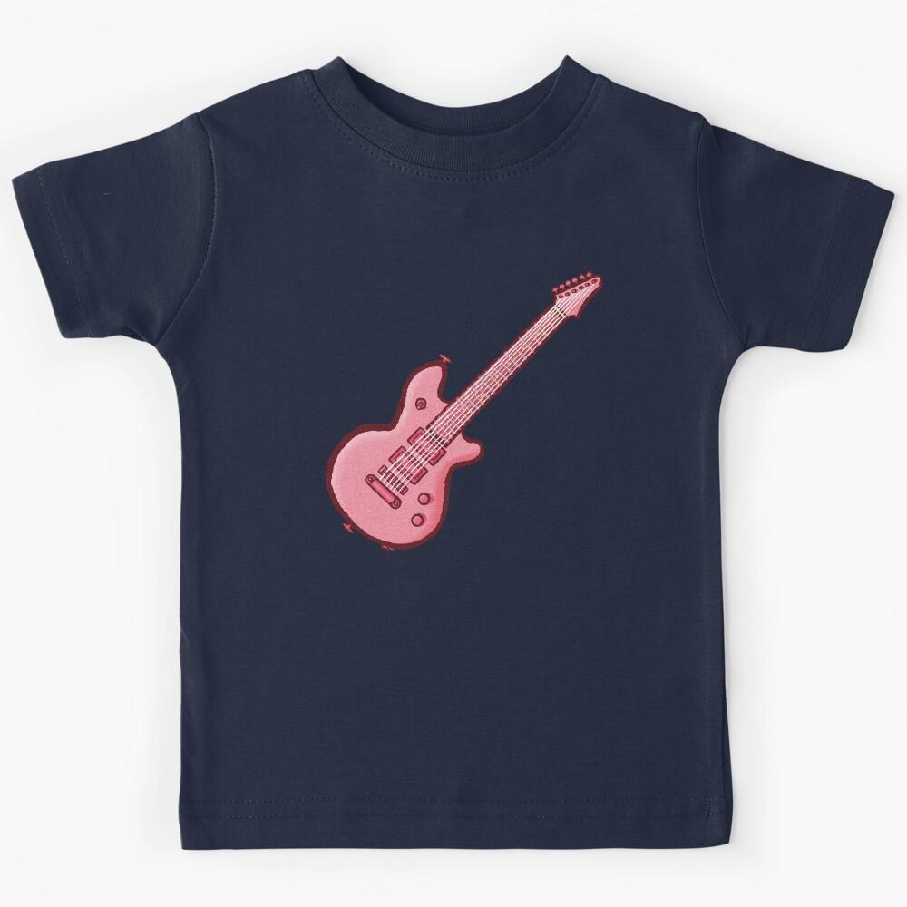 Pink Electric Guitar Kids T-Shirt 110