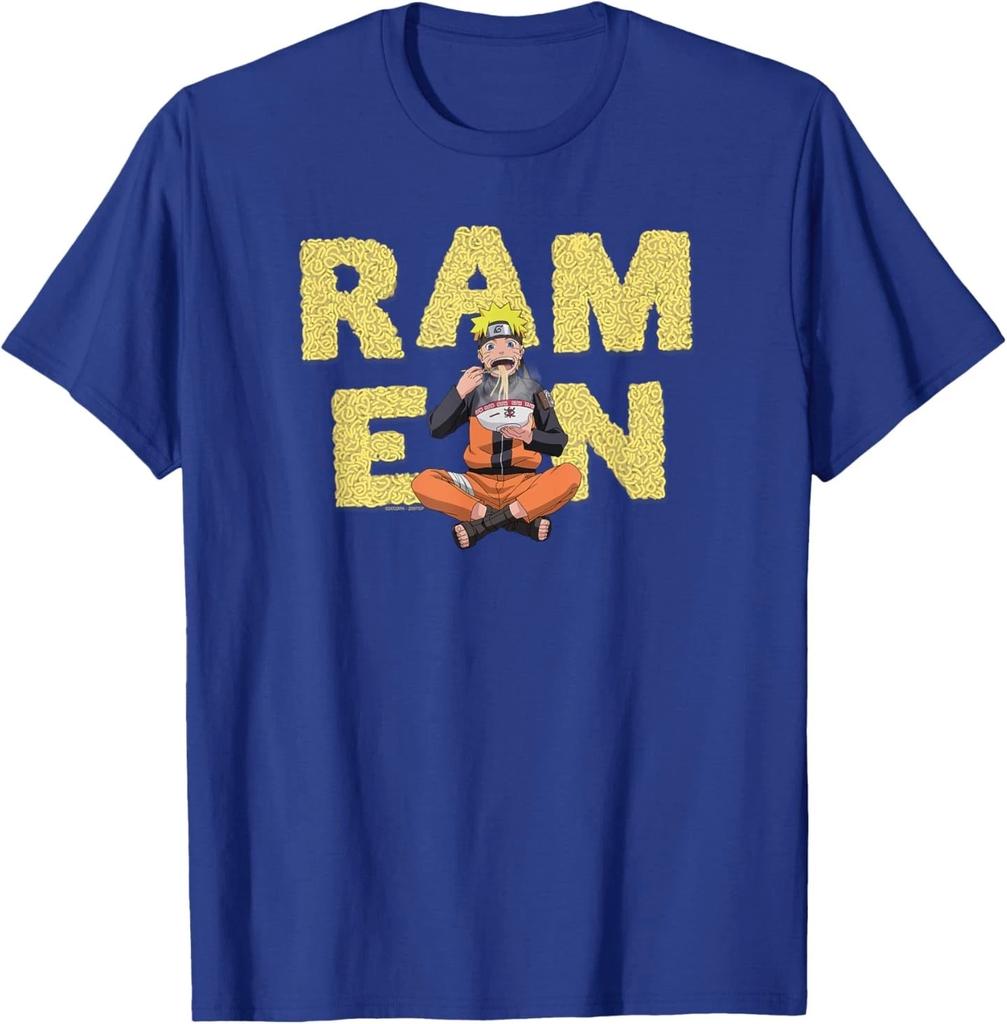 Naruto Shippuden Ramen Noodle Letters Anime T-Shirt