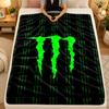 Flannel BlanketMonster Energy Warm Soft Throw Blanket for Indoor Sofa Bed Living Room Use