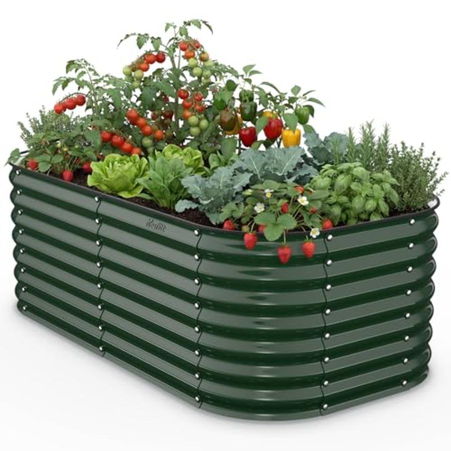 

Raised Garden Bed Outdoor Galvanized Steel Metal Raised Bed Planter for Vegetables 24-Inch Deep Open Bottom Backyard Garden Bed United States