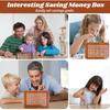 Spardose, 2024 Neue Holz-Geldkassette Spardose für Erwachsene Kinder, Spar-Geldbox mit Zähler, Holz-Spardose mit Sparziel und Zahlen,