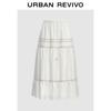UR 2025 Fall Women's Casual Drawstring Lace Panel A-Line Skirt