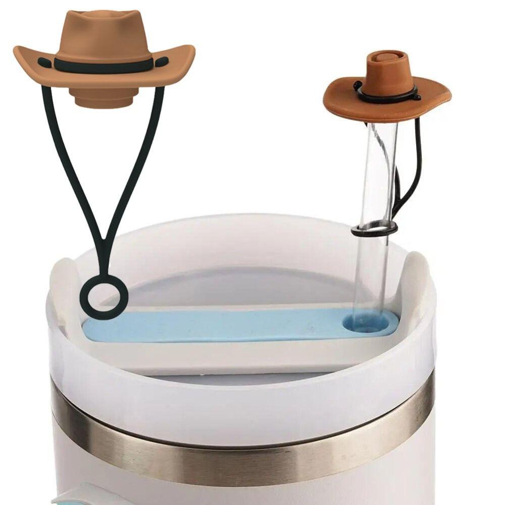 

Dust-proof Cowboy Hat Straw Cover Silicone Straw Stopper Straw Cap 30/40oz Cup розовый