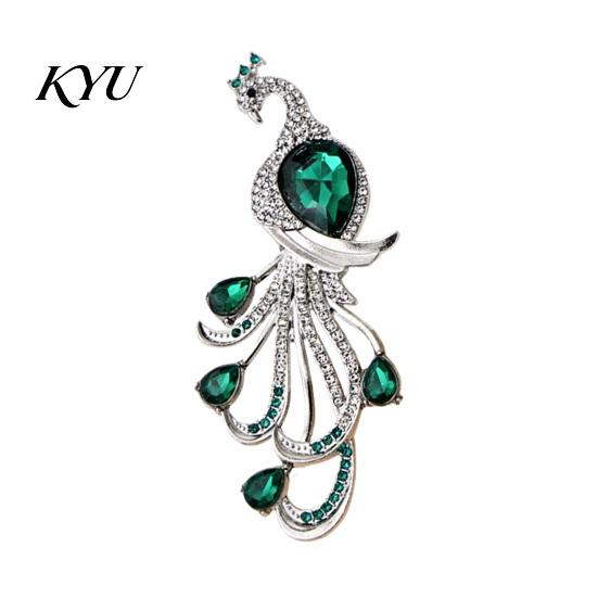 Rhinestone Peacock Pin Faux Crystal Brooch for Women, Bling Lapel Pin, Dainty Clothing Jewelry Wedding Party Prom Shape