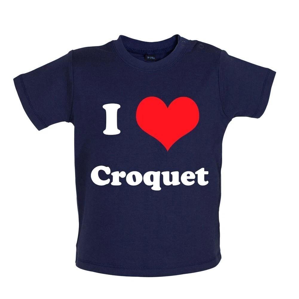 

I Love Croquet - Baby Kids Boys Girls Unisex T-Shirt / Babygrow - Player Equipt Sports Set Game 130