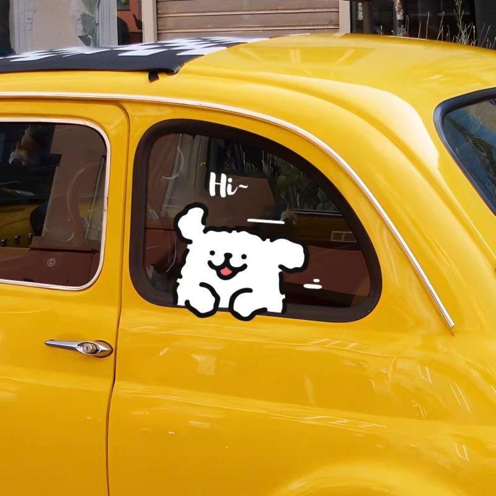 New line dog car stickers, vehicle couplets, triangular window car stickers, window stickers, creative decoration