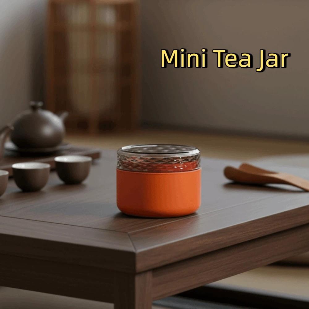 2PCS Tinplate Tea Packaging Cans Acrylic Lid Empty Tea Tin Can Durable Mini Tea Jar Food Storage