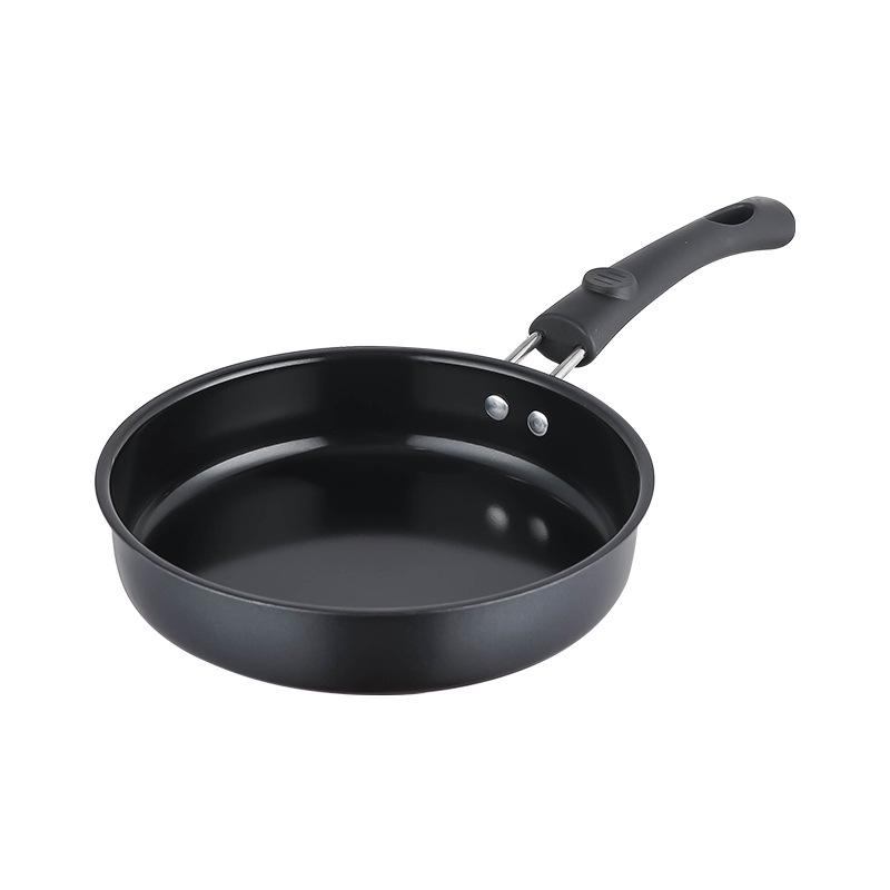 Urocza Mini Patelnia Nieprzywierająca: Wszechstronne Naczynia Kuchenne dla Jedzenia dla Niemowląt i Omletów ze Osłoną Przeciw Pryskaniu.