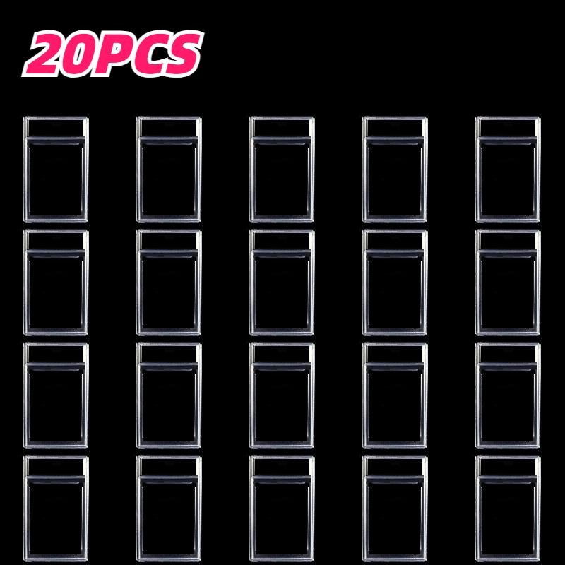 10/20/30pcs 35pt Standard Sport Card Trading Card Protective Boxes Acrylic Transparent Baseball Card Holders with Label Position
