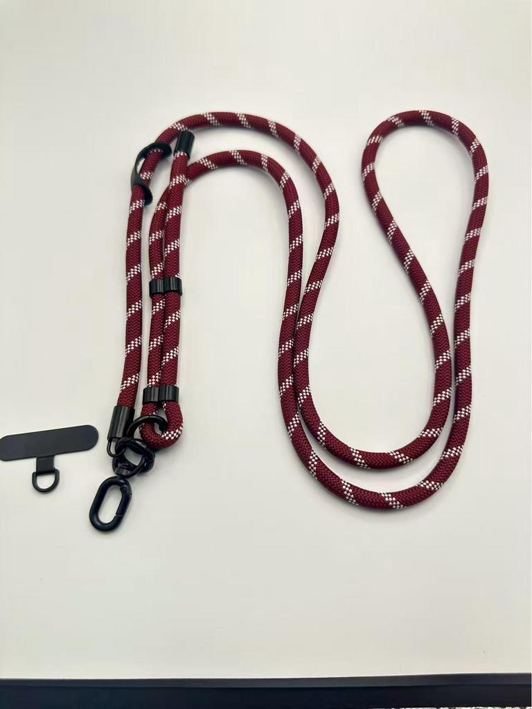 Macaron Thick Rope Phone Lanyard - Adjustable 7-8mm Climbing Gasket for Shoulder, Back, or Neck