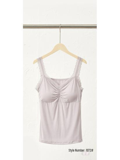 Women s Sexy Lace Camisole Tank Top with Padded Bra - Ideal for Pajamas or Outerwear One Size