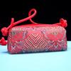 Fashion Silk Embroidered Women Handbag Zipper Chinese Style Design Clutch Bag Knot Retro Cosmetic Bag Gifts