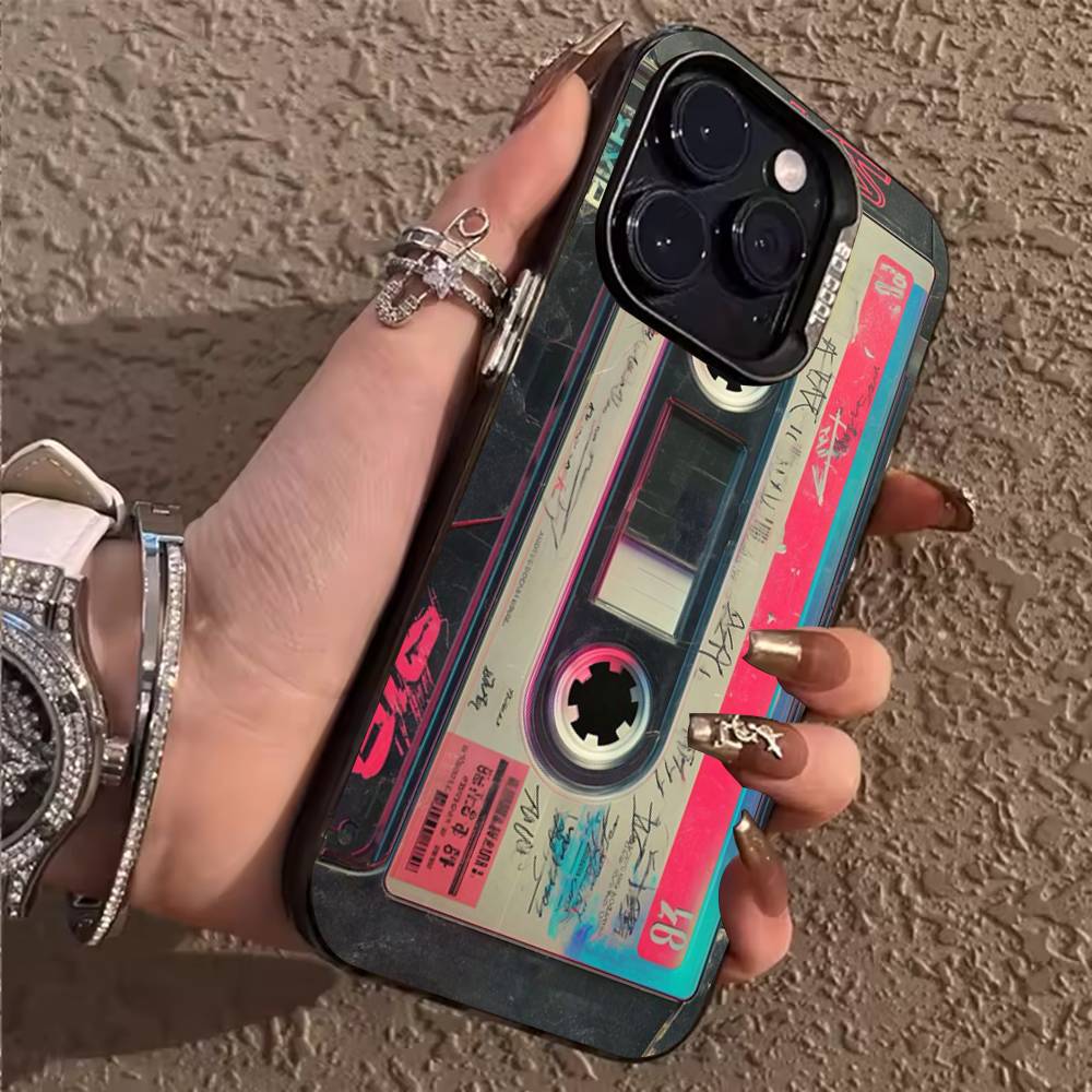 Vintage Cassette Tape Retro Phone Case for iPhone 17 Air 16 15 11 12 14 13 Pro Max XS Shockproof Cover