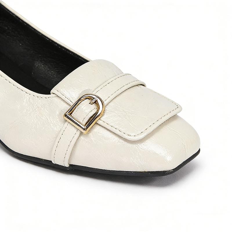 Fashion High Heels Women Party Shoes Elegant Ladies Brand Shoes Black White Brown Square Heel 5cm Plus Size 43